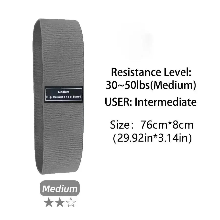 Medium resistance fabric band, grey