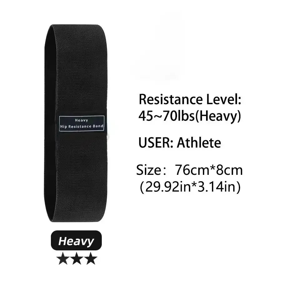 Heavy resistance fabric band, black